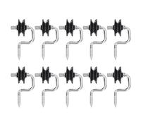 MAPHRWZ Paquet de 10 accessoires d'extrémité avant de clôture électronique de champ, isolateurs autotaraudeurs, isolateurs d'angle à visser fixés au câblage du piquet
