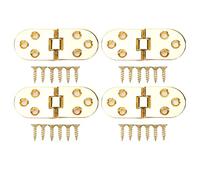 MAPHRWZ pour 4 ensembles de charnières à rabat à 180 degrés, charnière supérieure rabattable en métal de 0,09 pouces d'épaisseur pour machine à coudre de table pliante, (Or brillant)