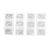 MAPHRWZ pour moule à pendentif en silicone, sans poinçon, bijoux pour la maison, la cuisine, le bricolage, ensemble de 4 pièces, moules en silicone réutilisables pour les travaux