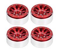 MAPHRWZ pour Roues de Grue sur chenilles RC 1/10, Conception Beadlock, résistance aux Chocs, Dissipation Thermique, Installation Facile (Rouge)