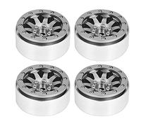 MAPHRWZ pour Roues de Grue sur chenilles RC 1/10, Conception Beadlock, résistance aux Chocs, Dissipation Thermique, Installation Facile (Argent)