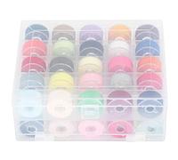 MAPHRWZ pour Singer, machines à coudre Janome, 50 bobines pré-enroulées, couleurs assorties, boîte transparente double couche, haute précision, filetage lisse, compatibilité