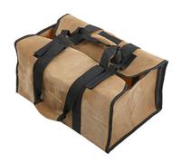 MAPHRWZ Sac de stockage de bois de chauffage de cour de sac de bûche imperméable de toile à double usage de grande capacité kaki