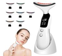 Mapille Appareil Anti Rides Visage Massage, 3 Modes 7 Couleurs LED Appareil de Lift Facial Anti-Âge Double Menton à 45℃ Appareil de Beauté Electrique EMS Appareil de Raffermissement du Visage
