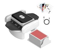 Mapille Mélangeur de Cartes Automatique,Melangeur de carte électronique,Mélangeur Carte 1-2 Ponts,Mode Auto et Manuel,Rechargeable 2400mAh,pour UNO,Poker,Phase 10,Skip-Bo,Blackjack