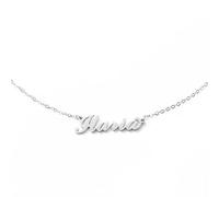 MAPIMANIA - Collier personnalisé prénom Ilaria couleur argent, bijoux acier inoxydable femme avec pendentif, cadeau fille