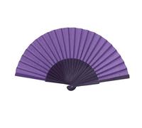 MAPIMANIA - Eventail Mariage Violet Pliant en Bois en Bois laqué à la Main et Double Face | Ventilateur de Poche Femme Elegant | Eventail Japonais | éventail cérémonie élegant