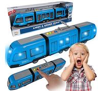 Maplay - Jouet de tramway avec moteur à friction - Lumière et son - Véhicule urbain avec porte ouvrante - Modèle 1:16 - Pour enfants à partir de 3 ans