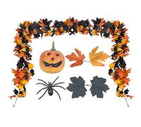 Maple Garland - Garland d'automne pour Manteau | Garlands de Fâll | Porte d'halloween Garlând Pumpkin | Feuilles Flexibles vignes décorations Couronne pour la Porte de Table de cheminée