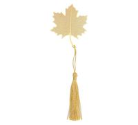 Maple Leaf Bookmark With Tassel Exquis Veine creux en laiton Bookmarks pour les amateurs de livres Lecteurs Professeurs God Gold plaqué 8 x 6,6 cm