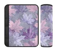 Maple Leaf - Lot de 2 coussinets de sangle de siège de voiture, relâchez la tension sur votre cou et vos épaules, housse de ceinture de sécurité pour avion, camion, sac à dos, 25,4 x 19,6 cm pour une