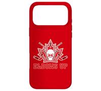 Maple Leaf Masque de Gardien de But de Hockey et bâtons Coudes vers Le Haut Canada Coque pour iPhone 17 Pro Max