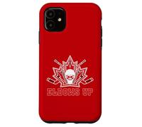 Maple Leaf Masque de Gardien de But de Hockey et bâtons Coudes vers Le Haut Canada Coque pour iPhone 11