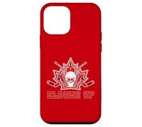 Maple Leaf Masque de Gardien de But de Hockey et bâtons Coudes vers Le Haut Canada Coque pour iPhone 12 Mini