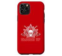 Maple Leaf Masque de Gardien de But de Hockey et bâtons Coudes vers Le Haut Canada Coque pour iPhone 11 Pro