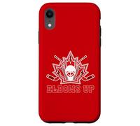 Maple Leaf Masque de Gardien de But de Hockey et bâtons Coudes vers Le Haut Canada Coque pour iPhone XR
