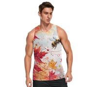 Maple Leaves Bees Fall Débardeur sans manches pour homme à séchage rapide, Feuilles d'érable abeilles automne, XXL