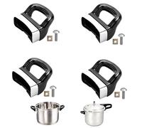 Maple Plentiful 4PCS Poignée pour Autocuiseur, Poignée De Support Latérale D'autocuiseur, 3 Trous Poignées en Bakélite Noires avec Vis Et écrous,pour Tels Que Pot Soupe,Vapeur,Pot Lait