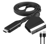 Maple Plentiful Adaptateur Péritel Vers HDMI, Convertisseur Péritel Vers HDMI Avec Commutateur, Full HD 720p/1080p, Scart Ver S HDMIs Convertisseur Pour Hdtv Stb Vhs Xbox Ps3 Sky DVD Blu-Ray Usw