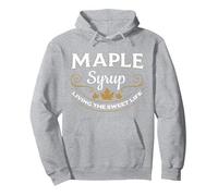 Maple Syrup Living The Sweet Life Canada Petit-déjeuner Sweat à Capuche, Unisexe pour Adultes, Gris Chiné, XL