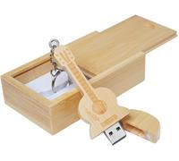 Maple Wood Guitar Shape USB Flash Drive 2.0/32GB Bamboo Wood