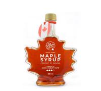 MapleFarm - Pur Sirop d'érable Catégorie A, Foncé - Goût robuste. 250 ml (330g). Bouteille de feuilles érable - Original maple syrup Grade A (Dark, Robust taste)