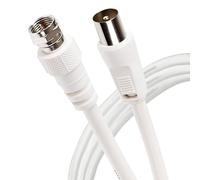 Maplin Câble d'antenne satellite vers TV 1 m Câble coaxial type F mâle vers RF mâle