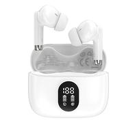 Maplin Écouteurs sans Fil Bluetooth 5.4, écouteurs Intra-Auriculaires Souples, Chargement USB-C, écran LED, 6 Heures de Lecture, Microphone intégré pour Musique, appels et Travail, compatibles avec