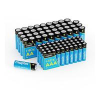 Maplin Lot de 40 Piles alcalines AA LR6/40 AAA LR03 1,5 V Durée de Vie de 7 Ans Haute Performance