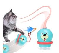 Mapneng Jouet interactif pour chat, jouet interactif d'intérieur, équipé d'une balle de piste en plumes et d'une petite queue