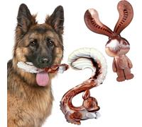 Mapneng Lot de 2 jouets indestructibles pour chien, jouets à mâcher agressifs pour chiens, jouets à mâcher durs en nylon durable saveur bœuf, pour chiens de taille moyenne à grande pour nettoyer les