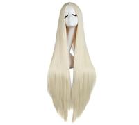MapofBeauty 100cm/39 pouces Costume long droit anime perruque (Léger Blond)