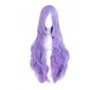 MapofBeauty 80cm/ 31 Pouce Longue Bouclé Femmes Bouclé Perruques (Léger Violet)