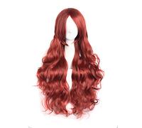 MapofBeauty 80cm/ 31 Pouce Longue Bouclé Femmes Bouclé Perruques (Orrange Rouge)