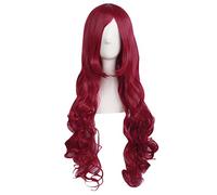 MapofBeauty 80cm/ 31 Pouce Longue Bouclé Femmes Bouclé Perruques (Sombre Rouge)