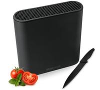 Mapouji | Bloc Couteaux Cuisine Vide | Large Porte Couteau Noir Avec Support à Ustensiles | Range Knives et ustensile | Rangement Block pour Kitchen | Knife holder Stand en Blocs | 8 à 10 Couteaux