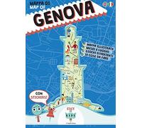 Mappa di Genova illustrata. Con adesivi. Ediz. italiana e inglese
