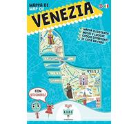 Mappa di Venezia illustrata. Con adesivi. Ediz. italiana e inglese