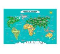 Mappemonde Planisphère Des Animaux Carte Du Monde À Gratter