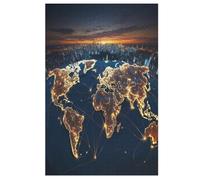 Mappemonde - Puzzle en Bois Adulte 1000 P - Challenge Puzzles - Adultes Et EnfFourmis À Partir De 12 Ans 78×53cm