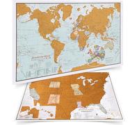 Maps International - Carte de voyage à gratter avec impression USA Scratch - Encadrement 27,9 x 43,2 cm