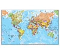 Maps International - Grande Carte du Monde - Carte du Monde Politique sous la Forme d’Une Affiche - Mise à jour 2025 - Laminée - 201 x 116,5 cm