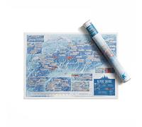 Maps International Impression à gratter des Stations de Ski Alpin Poster à Offrir aux passionnés de Ski et de Snowboard -Sommets des Alpes -Tube Cadeau -Taille A2 59,4 (h) x 42 (l) cm