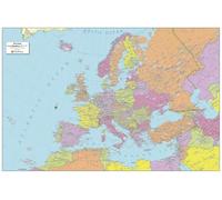 MapSherpa: Carte murale politique de l'Europe - Compact - 61 x 40,6 cm - Poster - Plastification avant