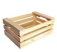 MAQA 1 caisses en bois décoration pour la maison, boîte de rangement, apéritif, fruits, centre de table 25 x 17 x H 10 cm