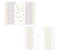 MAQA 250 pcs Sets de table en papier jetables avec flocon de neige doré ou argenté, set de table de Noël 30x40 cm, set de table de Noël Oro