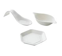 MAQA 50 pcs Bols apéro jetables finger food portion individuelle, plateau apéritif en pulpe de cellulose, bols jetables pour dégustations CUCCHIAINO