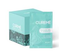 MAQA - Lot de 100 shampooings de courtoisie unidoses, sachet de 10 ml avec extrait organique de cassis - Shampooing douche homme/femme Eco-Friendly - Naturel et délicat pour hôtels, B&B