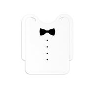 MAQA Lot de 50 bavoirs imperméables en TNT 35 x 45 cm, jetables avec nœud papillon, bavettes jetables pour adultes