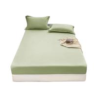 MAQDDO 1 Housse de Matelas Couleur Unie, Protection antidérapante, sans taie d'oreiller pour Accueil(Green,150x200cm)